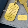 thumbnail image 3 of Ten Commandments English Engraved Dog Tag Bible Keychain Stainless Steel or 18k Gold, 3 of 7