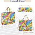 thumbnail image 6 of FORMRS Womens Corduroy Tote Bag Crossbody Shoulder Handbag with Pocket, Vibrant Dinosaur, 6 of 7
