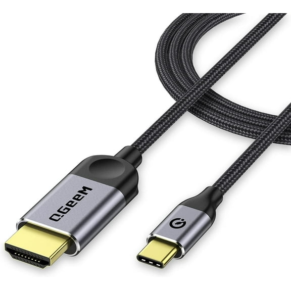 USB C to HDMI Cable Adapter 6ft 4K,QGeeM USB Type C to HDMI Cable Thunderbolt 3 Compatible with MacBook Pro 2017-2020 IPad pro,Samsung S9 S10,Surface Book 2,Dell XPS 13/15,Pixelbook More