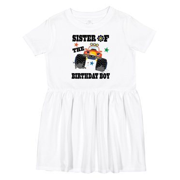 Inktastic Sister of the Birthday Boy Girls Toddler Dress