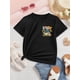 thumbnail image 1 of Summer Fashion Girls Short Sleeve T-shirt with Flowers SASSY little SOUL Letters Double-Sided Print Casual Top, 1 of 4