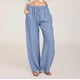 thumbnail image 3 of Pantalones Largos de Pierna Ancha Informales de Algodón Sólido Con Cordón de Lino Y Cintura Elástica Para Mujer Odeerbi  ODB-6, 3 of 7