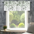 thumbnail image 4 of Valance for Windows,Watercolor Green Ombre Leaf Valances Curtain Rod Pocket Valance for Kitchen Bedroom Living Room Bathroom,Rustic Farmhouse Plant Leaves Short Curtains Window Treatment 54x18in, 4 of 9