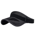 thumbnail image 3 of sun visors for women Sports Sun Visor Men Women Lightweight Packable Cooling Stretchy Visor Hat Empty Top Cap for Running Tennis Golf Outdoor,Black, 3 of 6