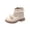 Beige, variant on Girls Short Dress Boot with Lace Decoration Thick Bottom Solid Classic Trendy Dreesy Cute Comfy Cozy Soft Winter Warm Non Slip Girls Riding Boots