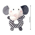 thumbnail image 3 of Animal Rattle Round Hand Rattle Plush Toy For 0+ Months Babies, Elephant & Unicorn Styles, Soft Plush Material With Built-In Bell, Developmental Toy For Grasping, Auditory &, 3 of 6