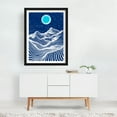 thumbnail image 6 of Abstract Mountain Landscape 04 - Photography Abstract Mountain Line Art Night Sky Space Stars Moon Black Framed Wall Art Print 6 x 8 inches, 6 of 7