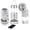Silver, variant on Camping Lantern with Fan, Flashlight Lantern Collapsible-USB Rechargeable, Solar & Battery Powered Camping Lampp for Picnic, Barbecue, Fishing, Travel Rechargeable Emergency Light (2Pack Sliver)