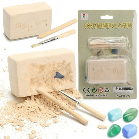 Digging Kit - Meigar Rock and Crystal Gem Excavation Dig Kit Archaeology Geology Kids Fun Toy Gifts