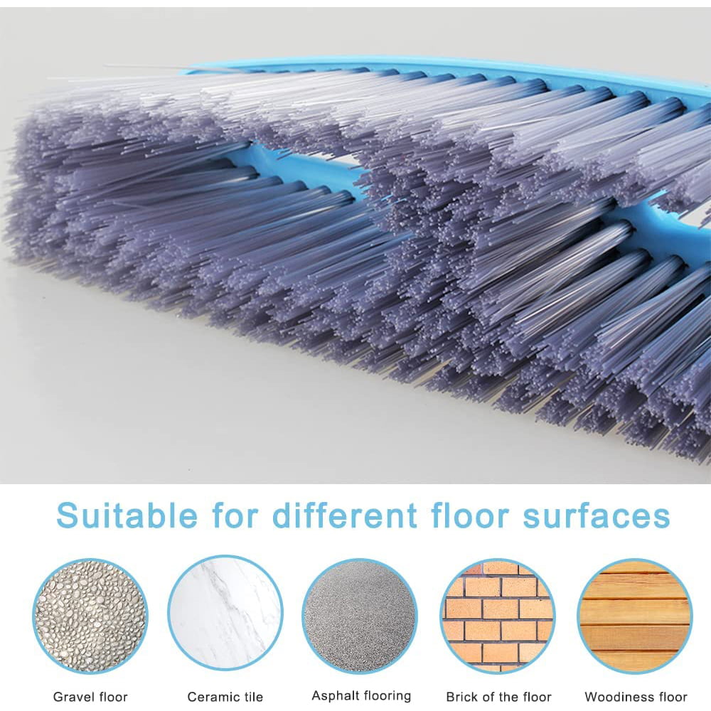 Landhope Carpet Broom for Pet Hair Indoor&Outdoor, 51'' Metal Long Handle Rug Rake, Blue, Size: Regular Handle