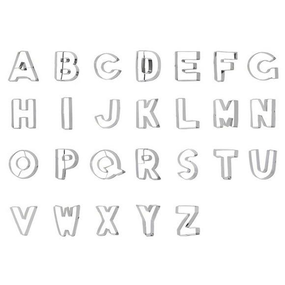 Binwennn Large 26 English Letter Stainless Steel Cookie Enjoy DIY Handmade Baking Become The Star Of The Kitchen! Melting Chocolate for Chocolate Stainless Steel Baking Pans 18x13 Funnel Cake Set Tube