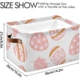 thumbnail image 3 of Coolnut Colored Easter Eggs Storage Bins Foldable Canvas Fabric Storage Basket with Handles for Organizing, Large Storage Baskets for Shelves Closet Decor Gifts, 3 of 7