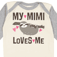 thumbnail image 4 of Inktastic My Mimi Loves Me Sloth Girls Long Sleeve Baby Bodysuit, 4 of 5