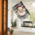 thumbnail image 3 of Sm:)e Black Off White Buffalo Plaid Christmas Santa Claus House Flag Double Sided 28 x 40 Inch, 3 of 5