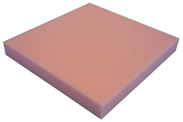 ZoroSelect Foam Sheet, Water-Resistant Closed Cell, 24 in W, 36 in L, 1 in Thick, Pink