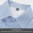 thumbnail image 6 of Shirts for Men Short Sleeve Striped T-Shirt Summer Button Down Lapel Tops Fashion Loose Fit Lightweight Tees, 6 of 9