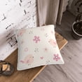 thumbnail image 3 of DouZhe Velvet Decorative Throw Pillow Covers Set of 2, Soft Square Cushion Cover with Invisible Zipper Cartoon Cute Birds Flower Printing, 18"x18", 3 of 7