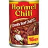 HORMEL Chili Chunky Beef Chili with Beans, No Artificial Ingredients, Regular, 15 oz Steel Can