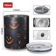 thumbnail image 4 of 12oz Coffee Tumblers Halloween Glowing Pumpkins Pattern Stainless Steel Vacuum Insulated Travel Tumbler Coffee Cups Mug with Lid and Straw with Cleaning Brush for Cold & Hot Drinks, 4 of 5