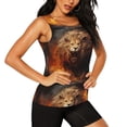 thumbnail image 2 of Hirioo Cool Fire Lion for Women's Workout Tank Top Sleeveless Workout Tops Athletic Gym Shirts-XX-Large, 2 of 7