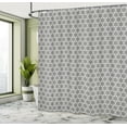 thumbnail image 5 of Ambesonne Abstract Geometry Shower Curtain, Monochrome Flower, 69"Wx84"L, Charcoal Grey White, 5 of 5