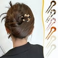 thumbnail image 6 of Hair Pin, U Shaped Hair Clip, Acetate Fashion Hairpin for Bun and Half Up Hairstyles, Lightweight Durable Plastic Hair Accessories with Leopard Floral Gradient Patterns, 6 of 7