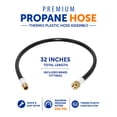 thumbnail image 3 of Flame King 32-inch Thermo Plastic Hose Assembly for LP and Natural Gas - Reliable Connection, Durable Construction, 1 Count, 3 of 8