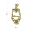 thumbnail image 3 of GUOOL Abstract Sculpture Handmade Resin Thinking Man Home r rative Figure Hand Gold Left, 3 of 6