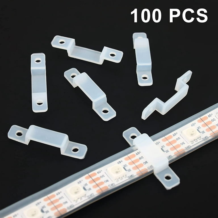 100Pcs Led Strip Fastener Fixing Clip For Light Strip Mounting