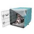 thumbnail image 5 of Abstract Dog Crate Cover, Geometrical Print of Vertical Zigzags in Aquatic Tones Simplistic, Easy to Use Pet Kennel Cover Small Dogs Puppies Kittens, 7 Sizes, Seafoam Sea Blue, by Ambesonne, 5 of 6