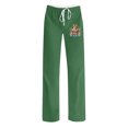 thumbnail image 2 of Xunlbb Summer Sale! Ladies' Easter Printed Double Pocket Drawstring Pants ,Green S, 2 of 5