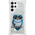 thumbnail image 3 of Case for Samsung Galaxy S22 Ultra (Not fit S22), Crystal Bling Quicksand Effect TPU Bumper Case with Four Corners Heavy Protective Cover for Samsung Galaxy S22 Ultra,YBDT Owl, 3 of 7