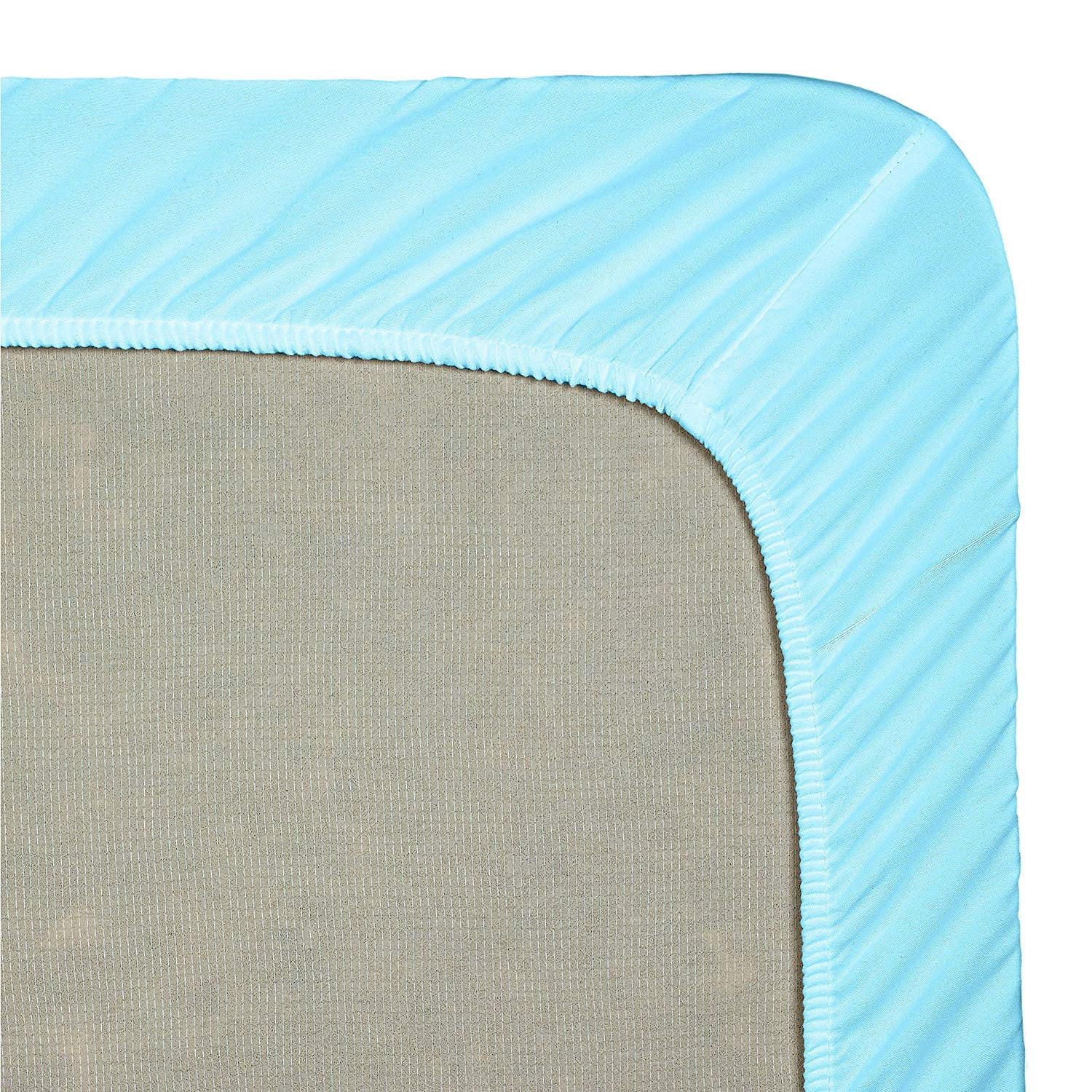 Clara Clark Premier 1800 Collection Single Microfiber Fitted Sheet, King Size, Beach Blue