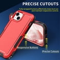 thumbnail image 3 of Allytech iPhone 14 Plus Cover, iPhone 14+ Case Cover, Heavy Duty Drop Protection Full Body Rugged Shockproof 3-Layer Military Protective Durable Case Cover for Apple iPhone 14 Plus 6.7" 2022, Red, 3 of 8