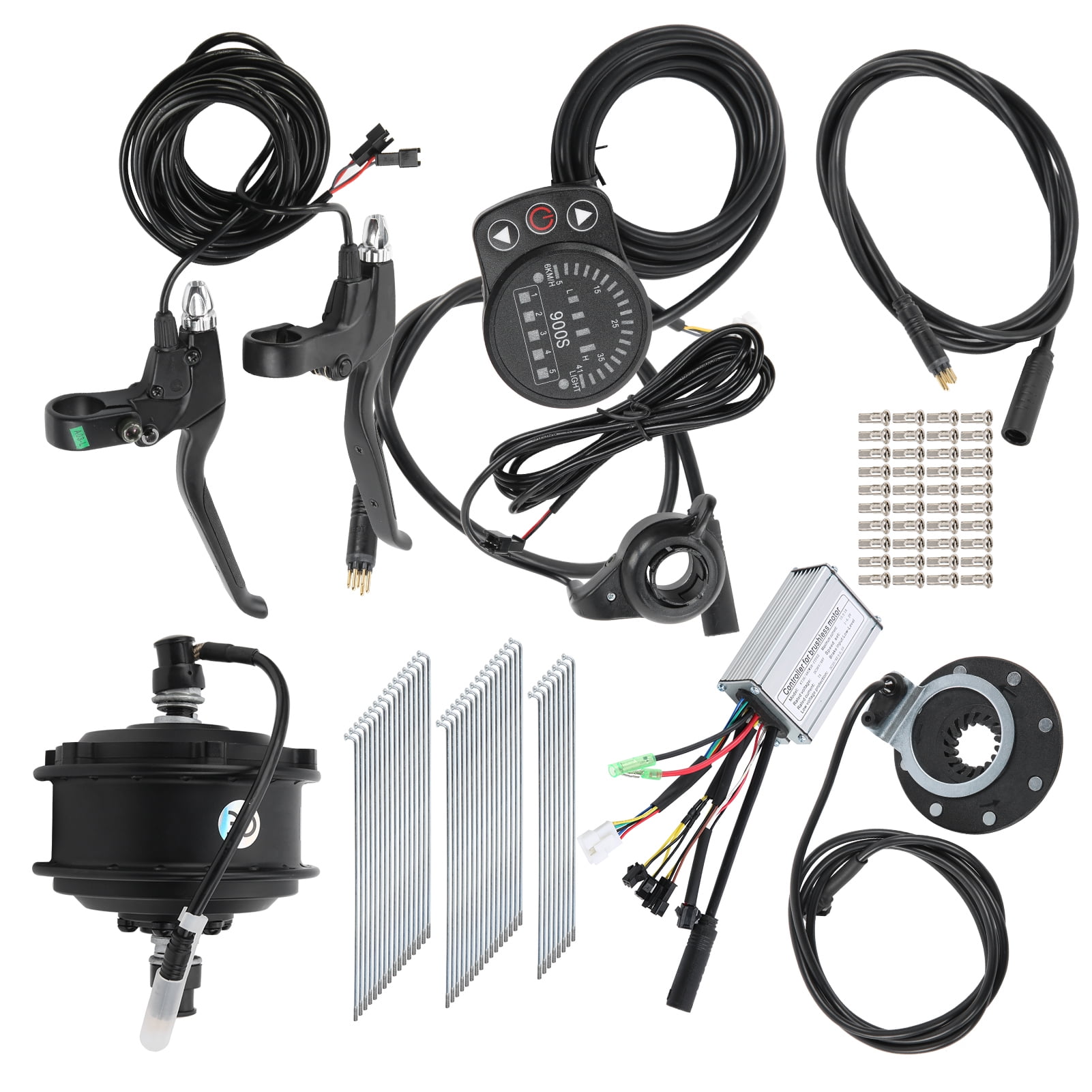 Kit Conversion Vélo électrique 28/29/700C – Roue Avant 1000W, Contrôleur, Compatible V-brake/disque