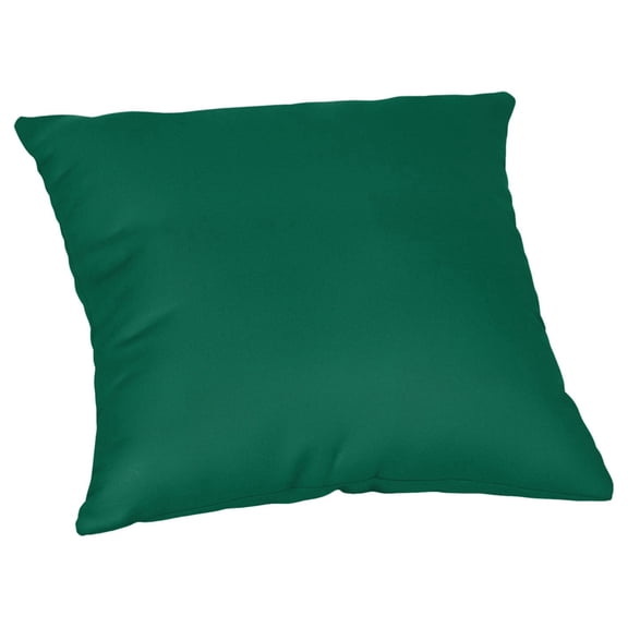 Casual Cushion Outdoor Throw Pillow, Sunbrella Fade & Water Resistant for Patio Furniture, Adirondacks & Porch Swings, 15"W x 15"L, 6" thick, Reversible, Canvas Forest Green