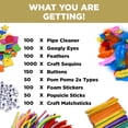 thumbnail image 6 of Enno Vatti Arts and Craft Supplies for Kids - DIY 1750pc Art Kit Materials - Craft Box for Kids - Bulk Classroom Art Supplies for Children - Craft Bundles for Kids - H0.08xL11.4xW0.4 inch, 6 of 7