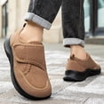 thumbnail image 3 of Dakaela Mens Orthopedic Slip on Shoes Comfy Warm Winter House Slippers Diabetic Indoor Outdoor Walking Shoes Brown 9.5, 3 of 6