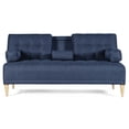 thumbnail image 3 of Sofá Cama Makora Queen con Memory Foam, Color Azul Lino, Respaldo Reclinable de 3 Posiciones, 3 of 9