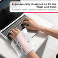 thumbnail image 3 of INDEEMAX Copper Infused Wrist Brace Support for Pain Relief, Adjustable Wrist Support Splint for Tendonitis, Sprain, Strain, Arthritis. For Women and Men-SM-Right Hand,Pink, 3 of 7