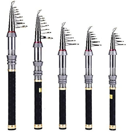 Graphite Telescopic Rod - Sougayilang Portable Pocket Graphite Fishing Rods Spinning Telescopic Fishing Poles (1.5M/4.92FT)