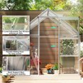 thumbnail image 4 of Outsunny 6' x 4' Walk-In Polycarbonate Greenhouse with Foundation Window, 4 of 10