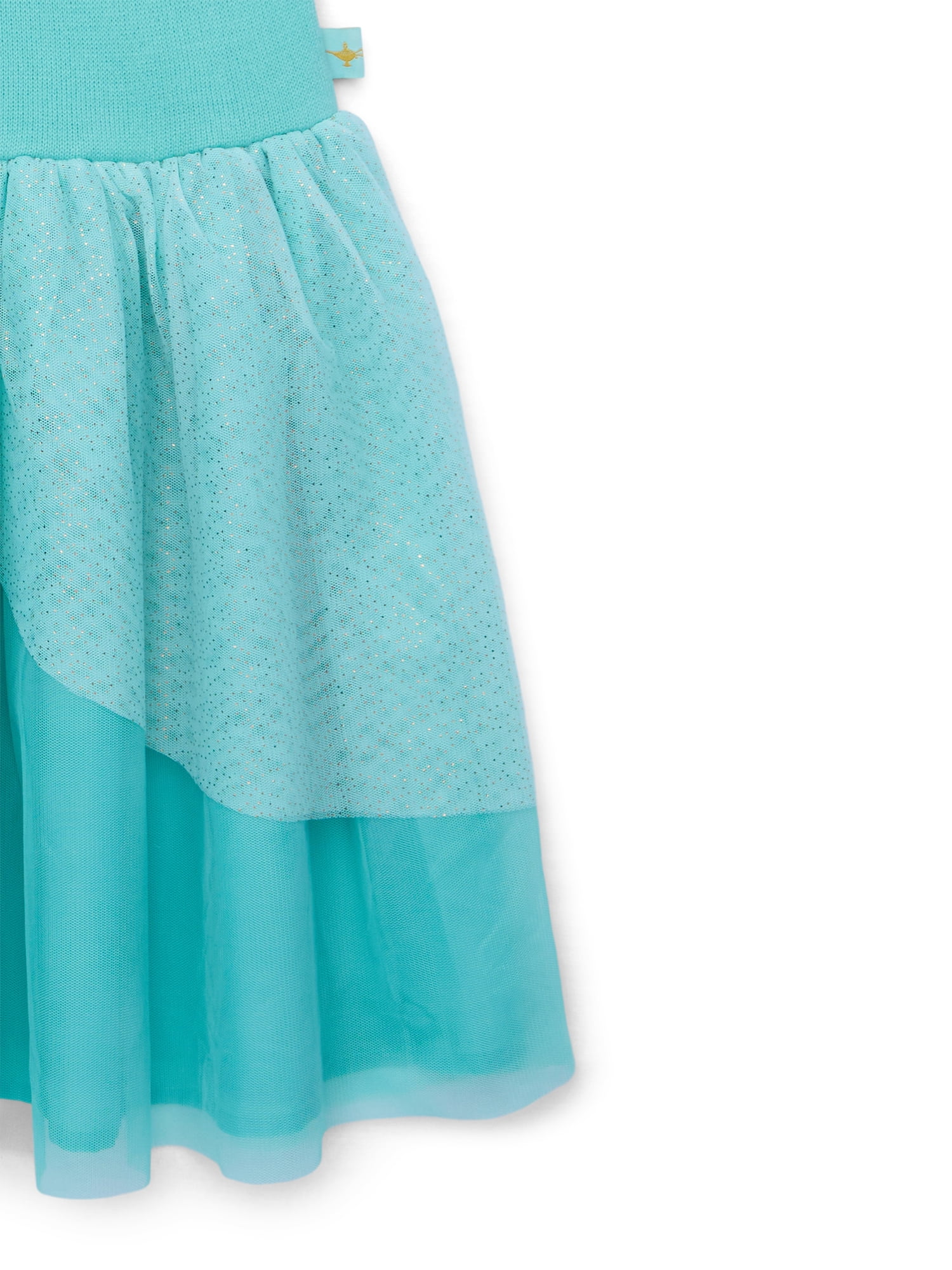 Girls Disney Princess Jasmine Cosplay Short Sleeve Sweater Dress, Sizes 4-12