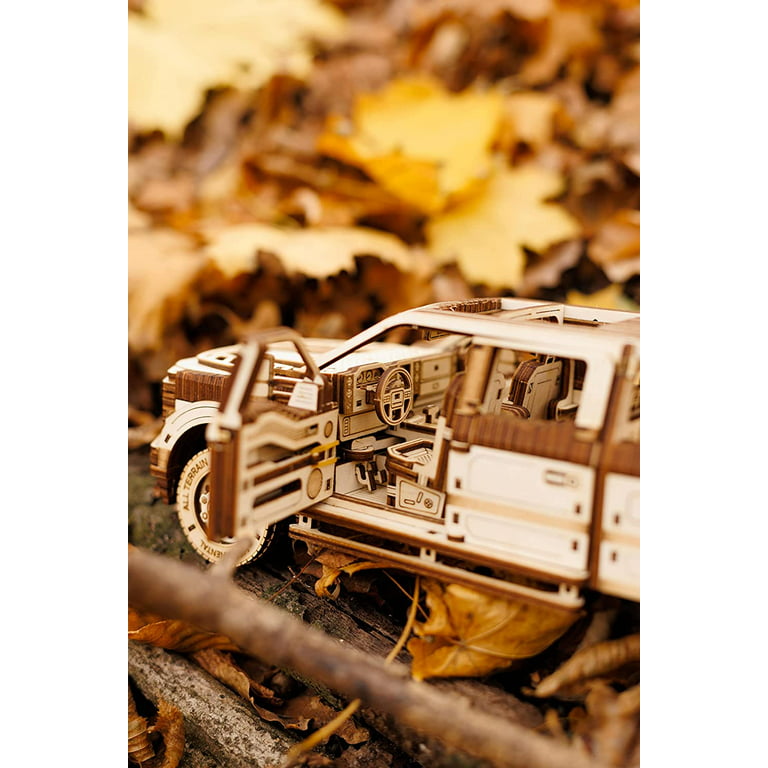 WOODEN.CITY Vintage Cars Monster Truck 1 - DIY 3D Wooden Model Kits for  Adults to Build Cars - 3D Wooden Puzzles for Adults Brain Teaser - Wood Car