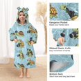 thumbnail image 4 of joogoo Wearable Blanket Hoodie for Cute Turtle Camera Flannel Sherpa Pocket 3-14 YR S, 4 of 7