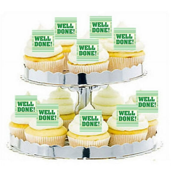 24pk Well Done Edible Cupcake Decoration Toppers / Picks