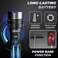 thumbnail image 3 of Super Bright Adjustable Focus Rechargeable LED Flashlight for Outdoor Camping Emergency and Long Range Sport Activities, 3 of 6