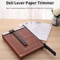 thumbnail image 2 of Paper Trimmer, 15" Cut Length A4 Guillotine Paper Cutter Heavy Duty Wooden Photo Guillotine Craft Machine for Standard Cutting of Paper, Photos or Labels, 12 Sheets Paper Office Home Use, 2 of 8