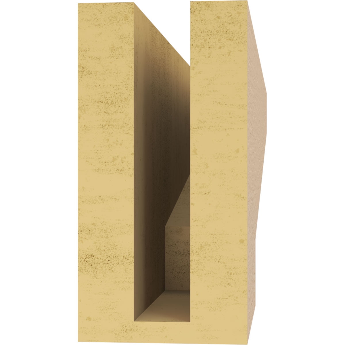 3"W x 18"D x 6"H Thin Clemmons Rough Cedar Woodgrain TimberThane Corbel, Primed Tan