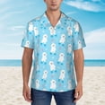 thumbnail image 2 of Yiaed Skating Poodle Fun Print Hawaiian Shirt for Men Short Sleeve Button Down Shirts Beach Shirts for Men,3X-Large, 2 of 7